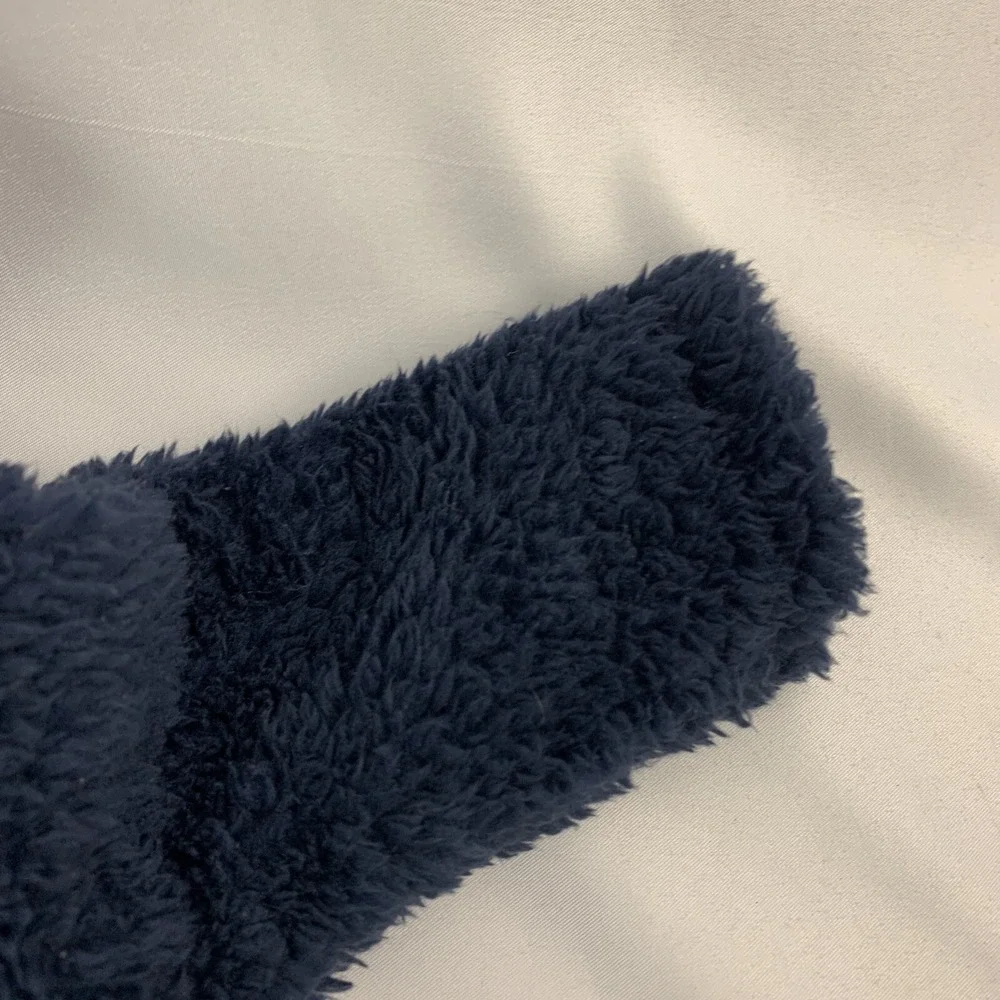 3 Months Carters Navy Blue Plush Fuzzy Hoodie Full Zip with Ears Baby Infant